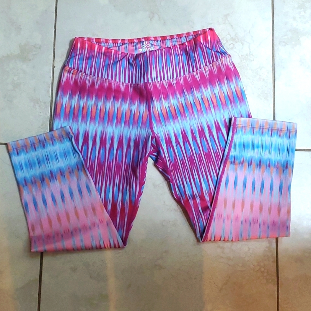 Prana multi color capri leggings. Women's S.